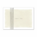 Watercolor Thank You Thank You Card - Silver Lined White Fastick  Envelope